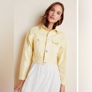 RT61. NWT- EDWIN
Anthropologie SIA Denim Jacket 80sCropped Yellow XS